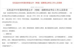重庆石柱县招事业单位工作人员33名 12月22日报名