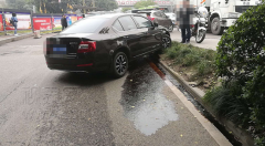 遇到堵塞抄近道 车被挂烂还受罚